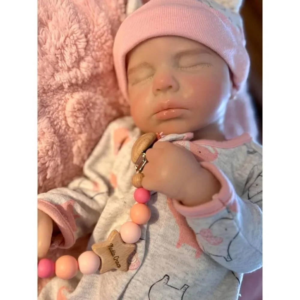 🆕18 inch Lifelike Full Silicone Baby Doll Girl Open Mouth Realistic Reborn Doll